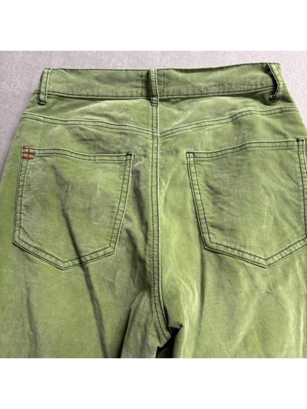BDG Urban Outfitters Corduroy Pants Womens 28 Green High Rise Wide Leg Cropped - Picture 9 of 10